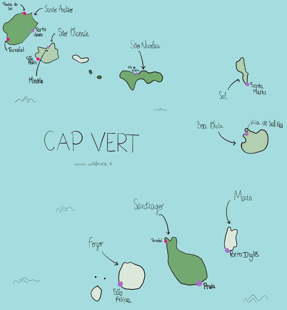 Carte du Cap Vert by @Wildnurse